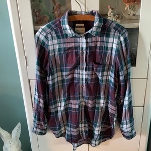 American Eagle sz S boyfriend got button down plaid shirt